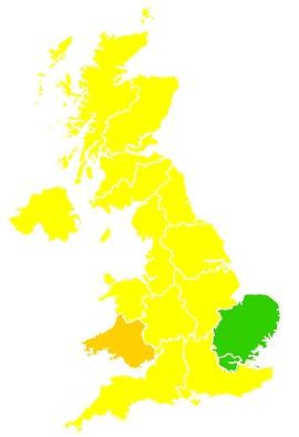 Click on a region for air pollution levels for 19/05/2018