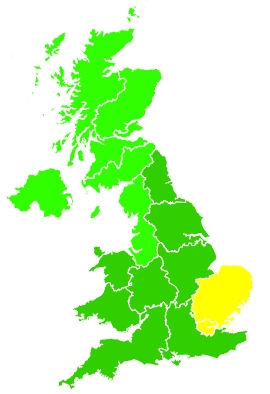 Click on a region for air pollution levels for 21/07/2022