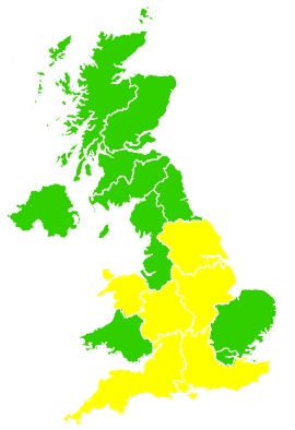 Click on a region for air pollution levels for 21/09/2019